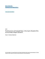 The experience of graduate study in nursing for students who are non-native English speakers
